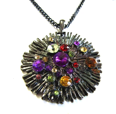 Collar colgante de estrás Starburst de 1,5*17 a 20 pulgadas Foto 1 de 4