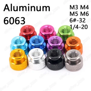 Coloridas tuercas de pulgar arrugadas de aluminio 6063 para estuche de computadora M3 M4 M5 M6 6# 1/4 - Imagen 1 de 15