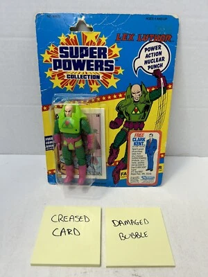 Vintage 1985 Kenner Super Powers LEX LUTHOR Action Figure 23 Back New Sealed Z1 - Image 1 of 4