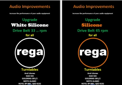 AUDIO IMPROVEMENTS Kit de correa redonda de silicona 2 en 1 para Rega Planar y clones