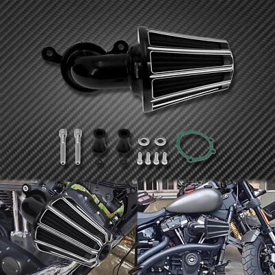 CNC Sucker Air Cleaner Gray Air Filter Fit For Harley Dyna 00-17 Softail 00-15 - Image 1 of 4