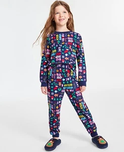 Family Pajamas Toddler, Little & Big Kids Holiday Toss Pajamas Set, Navy, 8 - Picture 1 of 2