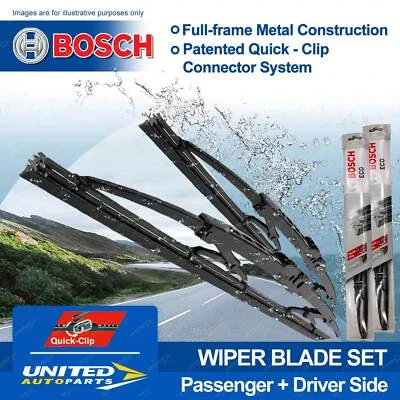 Bosch Front Passenger + Driver Wiper Blades for Jeep Compass MP 6/2017-onward - image 1 of 2
