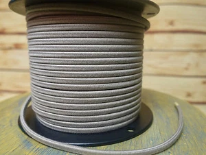 Putty 2-Wire Cloth Covered Cord, 18ga Vintage Style Lamps Antique Lights, Cotton - Picture 1 of 6