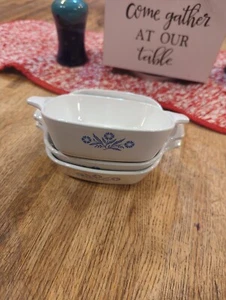 Lot of 3 Vintage CORNING WARE Blue Cornflower PETITE PANS P-41 USA - Picture 1 of 5