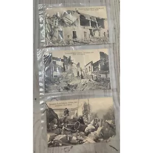 Lote 3 postales italianas vintage del terremoto de 1915 Italia central fotos de desastres - Imagen 1 de 6