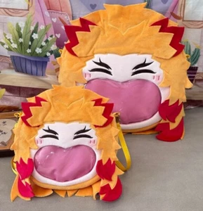 Demon Slayer Rengoku Kyoujurou Plush Itabag Transparent Shoulder Bag Backpack - Picture 1 of 5
