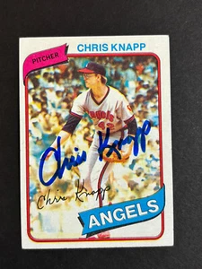 Chris Knapp Angels signiert 1980 Topps Baseballkarte #658 Auto Autogramm 3 - Bild 1 von 2