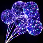10PCS LED BoBo Balloons 20 Inches Colorful Light Up Balloon with Flashing Handle