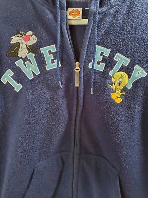 Niñas Azul Piolín Pájaro Sudadera con Capucha LooneyTunes Talla La información está en Descripción Foto 1 de 4