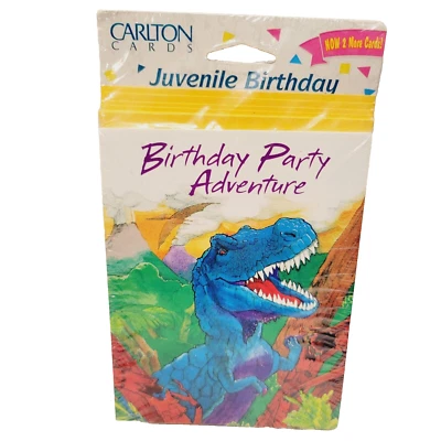 De colección 10 piezas Invitaciones de Aventura Fiesta de Cumpleaños Volcán T-Rex Dinosaurio Azul EE. UU. Foto 1 de 2