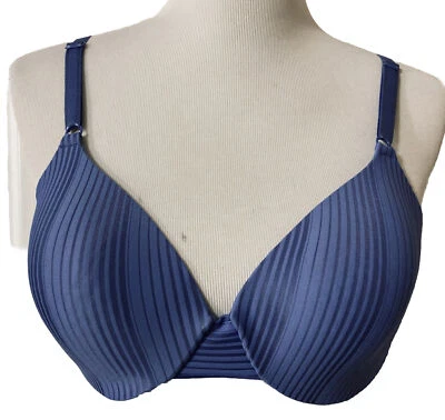 Warners Blue Striped Bra 36B Underwired Padded Lightweight Full Coverage - Image 1 of 4