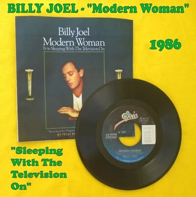 BILLY JOEL "Modern Woman" 45 ©1986 Record ♫ Good Condition - Image 1 of 3