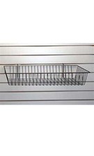 Black Mini Grid Wire Basket 24 L x 12 W x 4 D Inches