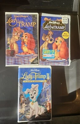 Walt Disney Classics Lady and The Tramp (2 Tapes) Lady and The Trmp Il VHS Tape  - Image 1 of 3