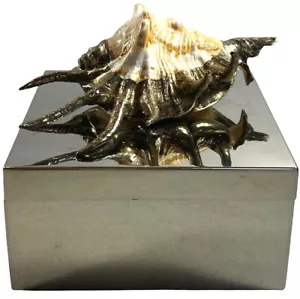 Hans Turnwald Signature Collection versilberte Schmuckschachtel Spitze Muschelschale - Bild 1 von 10