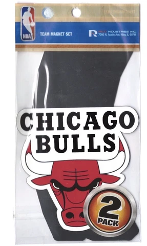 Chicago Bulls Basketball NBA Team Magnet Set 2 pc by Rico Industries Cover