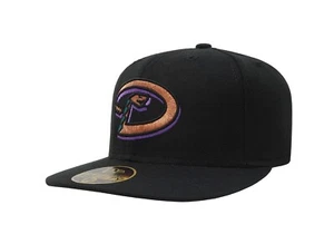 New Era 59Fifty Men Boys Hat MLB Arizona Diamondbacks Black 2007 Wool Fitted Cap - Picture 1 of 5