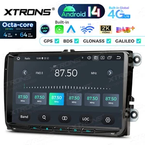 9" Android 14 Car Stereo Radio GPS DAB/DAB+ 8Core 4+64GB CarPlay For VW Golf 5 6 - Picture 1 of 21