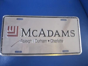 NOS McAdams Metal Booster License plate - Picture 1 of 2