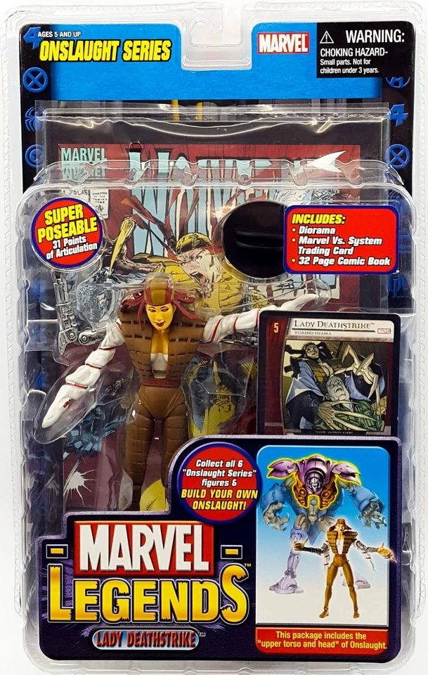 2006 TOY BIZ MARVEL LEGENDS ONSLAUGHT LADY DEATHSTRIKE 6" ACTION FIGURE MOC - Image 1 of 1