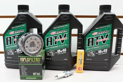 Yamaha Bruin YFM 350 Oil Change Tune Up Kit NGK Spark Plug YFM350 4x4 04 05 06  - Image 1 of 2