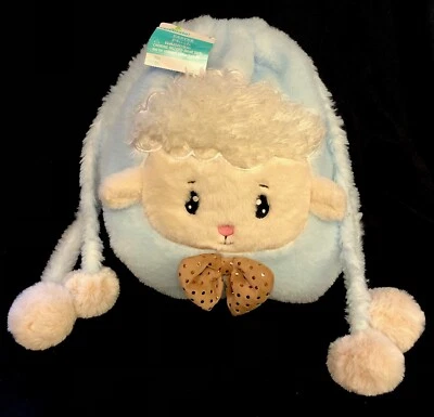 Walmart LAMB Oveja Mochila Bolso Siesta Hora Manta Combo Azul Crema Viaje Felpa Foto 1 de 3