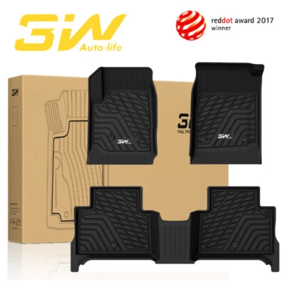 Alfombrillas 3W aptas para GMC Canyon/Chevy Colorado doble cabina 2015-2022 TPE revestimiento de auto Foto 1 de 4