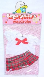 Peyo Wallace Berrie Big SMURF Plush Smurfs 27cm Figure WARDROBE OUTFIT 4 MOC`83! - Picture 1 of 2