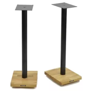 Apollo Cyclone 7 Speaker Stands - Natural Oak-Black Pole - Picture 1 of 1