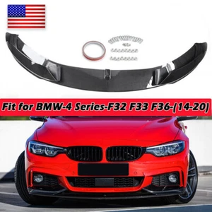 For 14-20 BMW F32 F33 F36 M Sport Carbon Fiber Style Front Bumper Lip Splitter - Bild 1 von 12