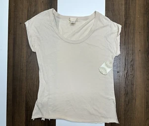 NEW Altard State Womens S Ivory Cotton Short Sleeve Round Neck Shirt Top NWT - Picture 1 of 8