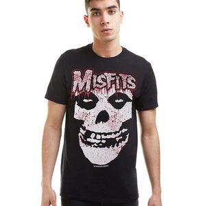 Official Misfits Mens Ripping Skull T-shirt Black S - XXL