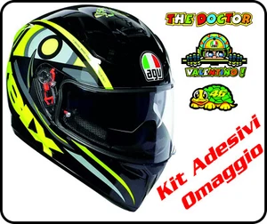 Casco integrale Agv K3 Sv Valentino Rossi Solun 46 taglia MS adesivi - Picture 1 of 6
