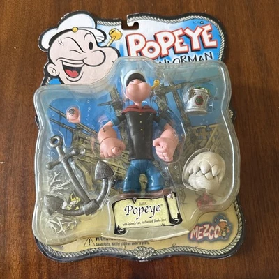 Figura de acción Popeye The Sailorman Classics nueva en caja 2001 Mezco Foto 1 de 4