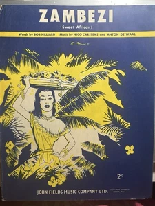 C 1955 Exotic  ‘Zambezi’ sheet music by Bob Hilliard - Picture 1 of 2