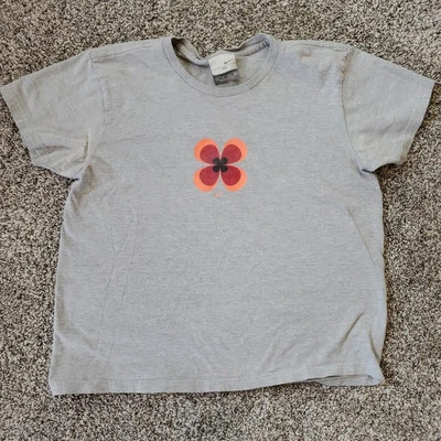 Nike женская футболка с коротким рукавом XS, 90-е Y2K, отлива цветок графика, сделано в США - Изображение 1 из 4