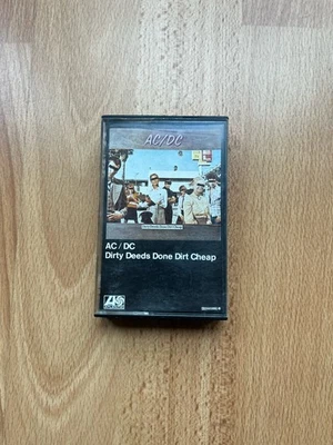 AC/DC Dirty Deeds Done Dirt Cheap Atlantic K450 323 Cassette - Image 1 of 4