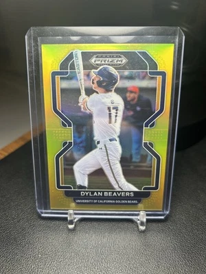 2022 Panini Prizm Draft Picks Gold  Prizm /10 Dylan Beavers #PDP33 - Image 1 of 2