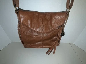 The Sak Silverlake Studded Brown Leather Crossbody Shoulder Bag Purse W/Charm - Picture 1 of 12