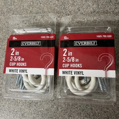 Ganchos para tazas de vinilo blanco Foto 1 de 4