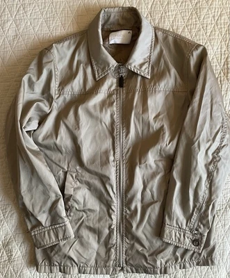 Chaqueta Blusa PRADA Hecha en Italia Vintage Cremallera Completa Nylon en Taupe Talla 54 US XL Foto 1 de 4