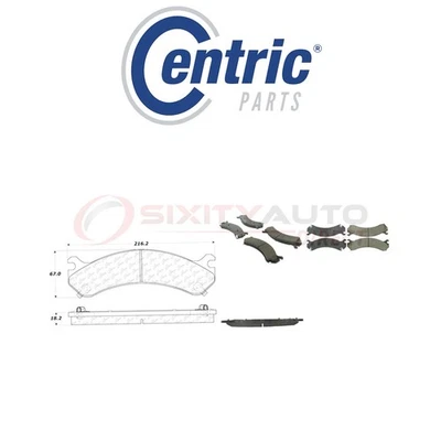 Centric Fleet Disc Brake Pads w Hardware for 2000-2005 Cadillac DeVille 4.6L nu Foto 1 de 4