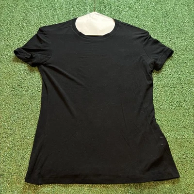 GIORGIO ARMANI Women’s Short Sleeve Black Cotton T-shirt Size 40 / S - Image 1 of 4