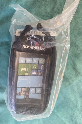 Bolsa para teléfono de bicicleta negra tamaño grande 3,5 x 6" Roswheel Touch Series NUEVA SELLADA Foto 1 de 4
