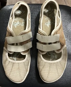 Merrell Size 6 Mary Jane Shoes Tan Leather, Mesh, Women M Lorelei MJ - Picture 1 of 5