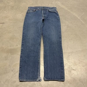 Vintage 80s Levis 501xx Button Fly Denim Jeans USA Made Size 35x34 (33x31) - Picture 1 of 13