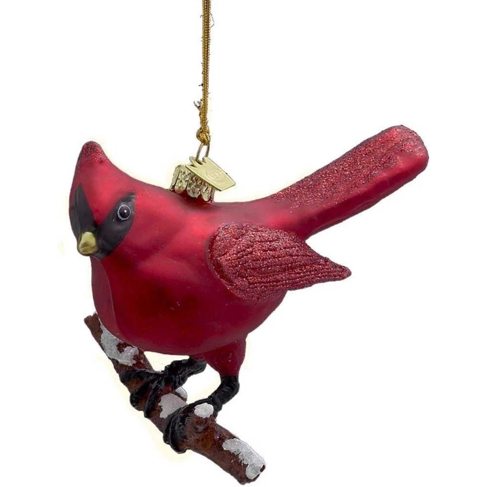 Noble Gems Cardinal Glass Christmas Tree Ornament NB0413