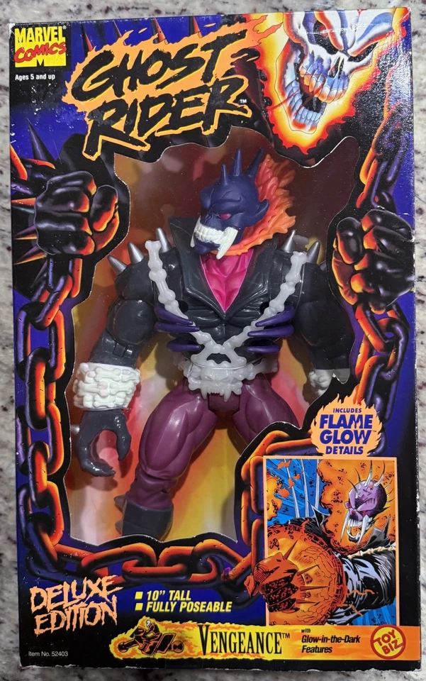 Figura de acción Marvel's Ghost Rider Vengeance 10" Glow in the Dark Edición Deluxe Foto 1 de 4