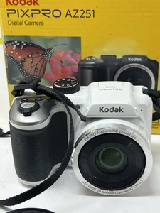 Kodak PixPro AZ251 16.0MP 25X IS Zoom Bridge Digital Camera White Tested✨ - Picture 1 of 15